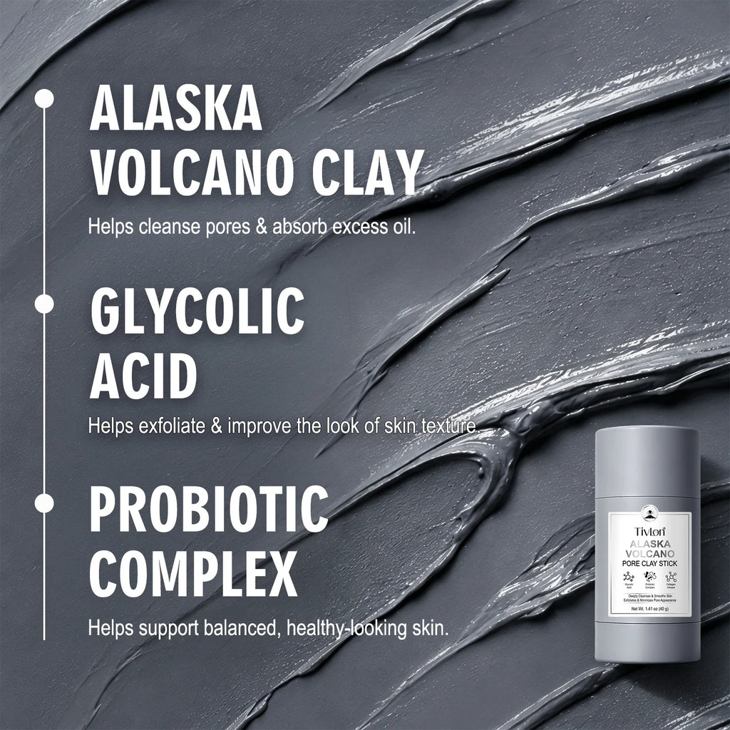 Private Label Wholesale Alaska Volcano Pore Clay Facial Mask OEM Deep Cleansing Korean Skincare Hydrating Mud Face Mask Stick