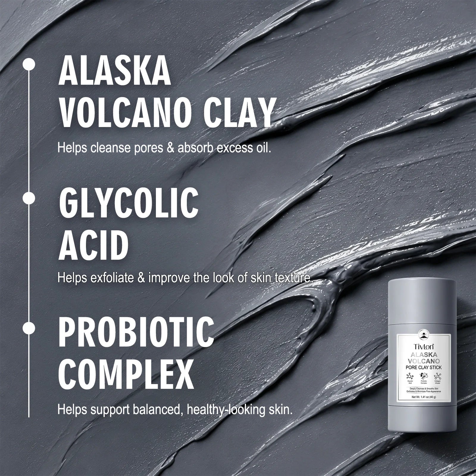 Private Label Wholesale Alaska Volcano Pore Clay Facial Mask OEM Deep Cleansing Korean Skincare Hydrating Mud Face Mask Stick