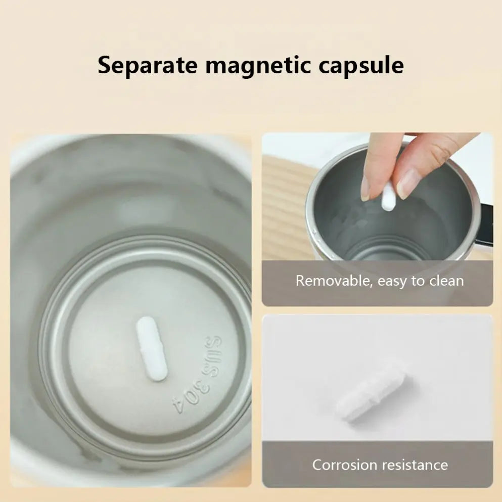 FAST Custom Lazy Coffee Mug Stainless Steel Magnetic Cup Automatic Magnetic Portable Coffee Cup Blender Automatic Mixing Cup