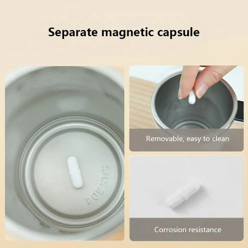 FAST Custom Lazy Coffee Mug Stainless Steel Magnetic Cup Automatic Magnetic Portable Coffee Cup Blender Automatic Mixing Cup