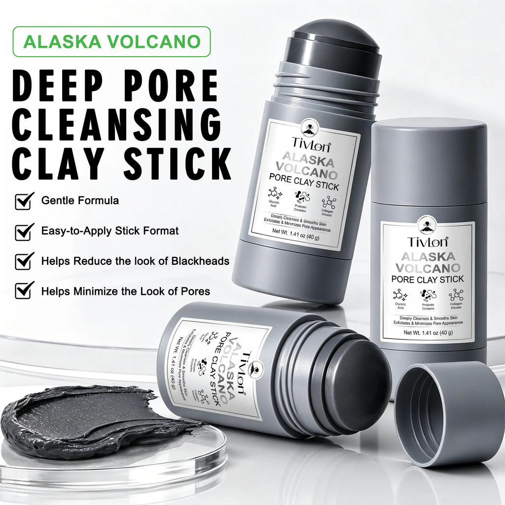 Private Label Wholesale Alaska Volcano Pore Clay Facial Mask OEM Deep Cleansing Korean Skincare Hydrating Mud Face Mask Stick